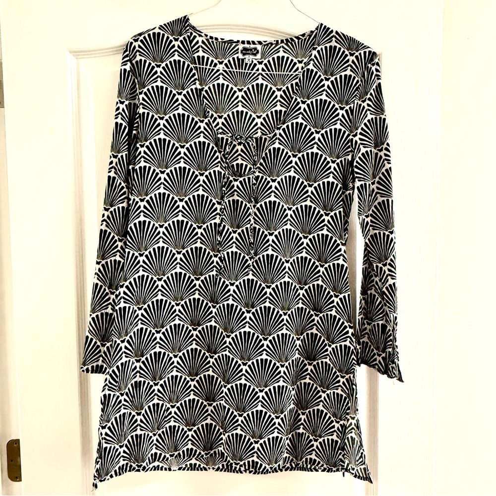 Mud Pie Shell Pattern Minidress/Coverup